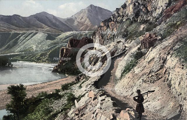 Chuyskiy Tract, on the Slopes of Kyngrar Cliff above the Confluence of the Yaloman... 1911-1913. Creator: Sergei Ivanovich Borisov.