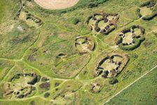 Chysauster an Iron Age to Roman settlement site with fogou, near Gulval, Cornwall, 2016. Creator: Damian Grady