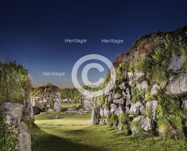 Chysauster Ancient Village, Cornwall, c2016. Artist: James O Davies.