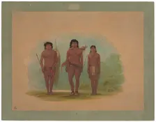 Chaco Chief, His Wife, and a Warrior, 1854/1869. Creator: George Catlin