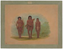 Chaco Chief, His Wife, and a Warrior, 1854/1869. Creator: George Catlin