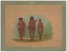 Chaco Chief, His Wife, and a Warrior, 1854/1869. Creator: George Catlin