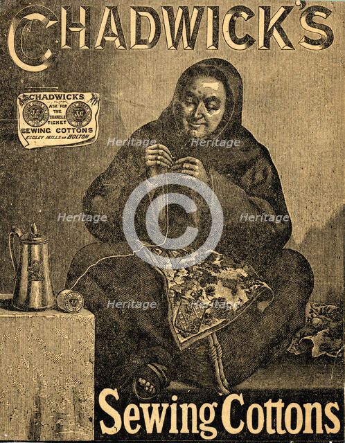Chadwick’s Sewing Cottons, 19th century. Artist: Unknown