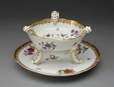 Chafing Dish or Plate Warmer, Meissen, 1737/40. Creator: Meissen Porcelain