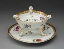 Chafing Dish or Plate Warmer, Meissen, 1737/40. Creator: Meissen Porcelain