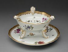 Chafing Dish or Plate Warmer, Meissen, 1737/40. Creator: Meissen Porcelain