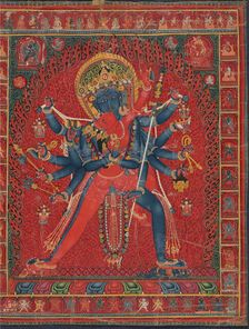 Chakrasamvara and consort Vajravarahi, 1450-1500. Creator: Unknown