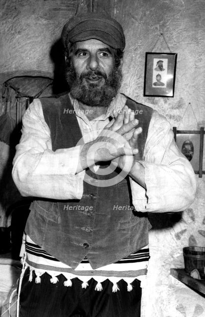 Chaim Topol (1935-), famous Israeli actor, appearing in Manchester.  Creator: Unknown.