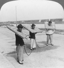 Chain gang, Soo-Chow (Suzhou), China, late 19th or early 20th century. Artist: Underwood & Underwood
