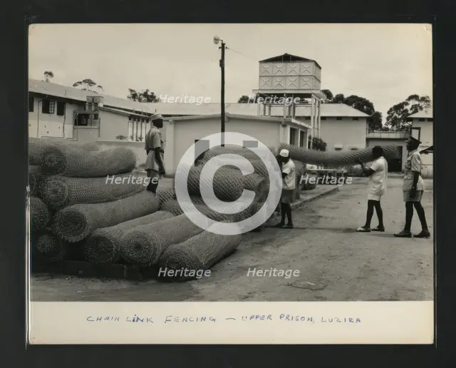 Chain Link Fencing - Upper Prison, Luzira, Kampala, Uganda, c1950s. Creator: Unknown.