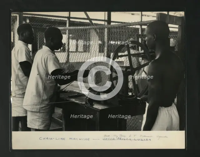 Chain Link Machine Upper Prison, Luzira, Kampala, Uganda, c1950s. Creator: Unknown.