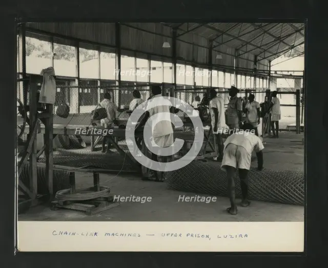 Chain-Link Machines - Upper Prison, Luzira, Kampala, Uganda, c1950s. Creator: Unknown.