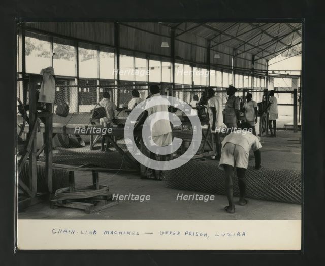 Chain-Link Machines - Upper Prison, Luzira, Kampala, Uganda, c1950s. Creator: Unknown.