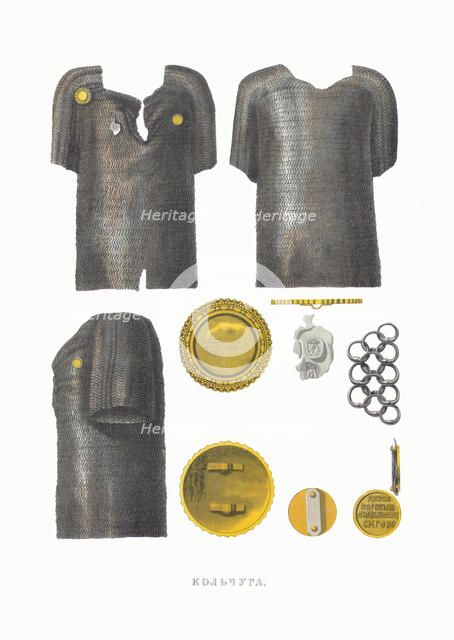 Chain mail. From the Antiquities of the Russian State, 1849-1853. Creator: Solntsev, Fyodor Grigoryevich (1801-1892).