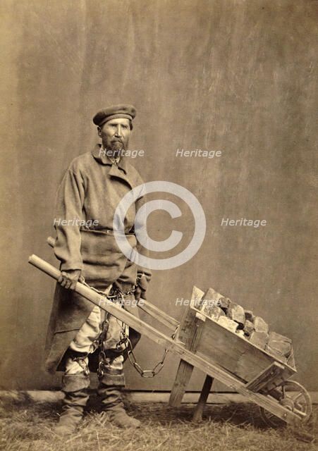 Chained to a Wheelbarrow, 1891. Creator: Aleksei Kuznetsov.