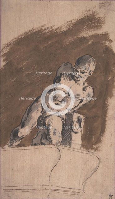 Chained Nude Prisoner, After Pietro Tacca, 1729-1804. Creator: Pietro Antonio Novelli.