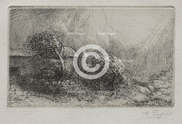 Chailli: End of a Storm (Effet dorage). Creator: Alphonse Legros (French, 1837-1911).
