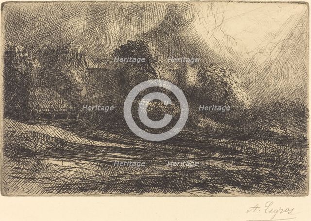 Chailli Seen in a Storm (Chailli: Effet d'orage). Creator: Alphonse Legros.