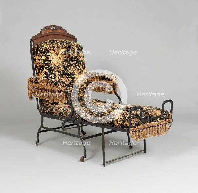 Chair, 1876. Creator: Marks Adjustable Folding Chair Company.