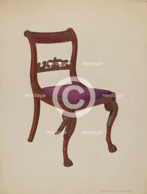 Chair, 1935/1942. Creator: Arthur Johnson.