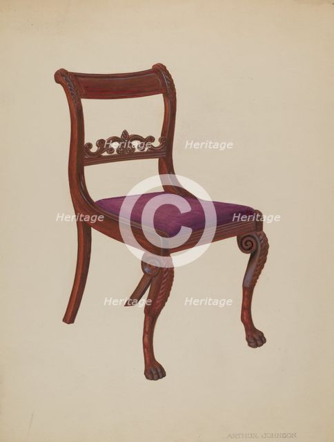 Chair, 1935/1942. Creator: Arthur Johnson.