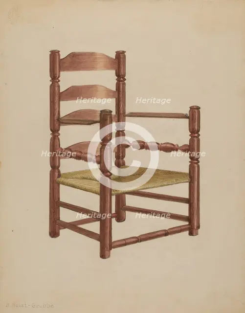 Chair, 1935/1942. Creator: B. Holst-Grubbe.