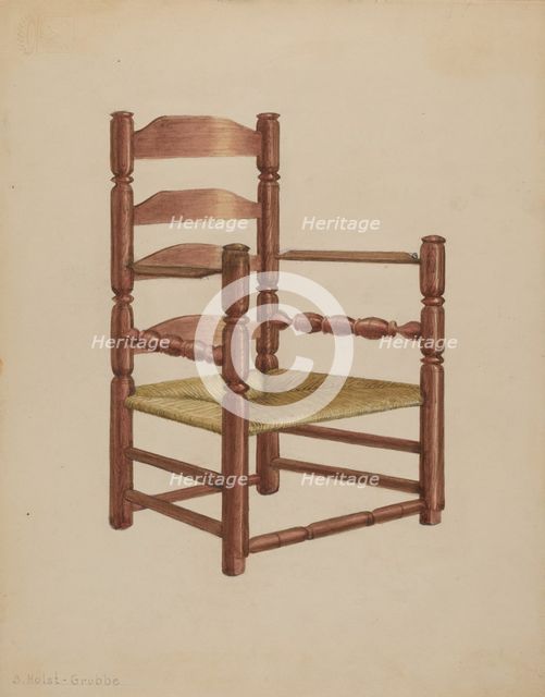 Chair, 1935/1942. Creator: B. Holst-Grubbe.