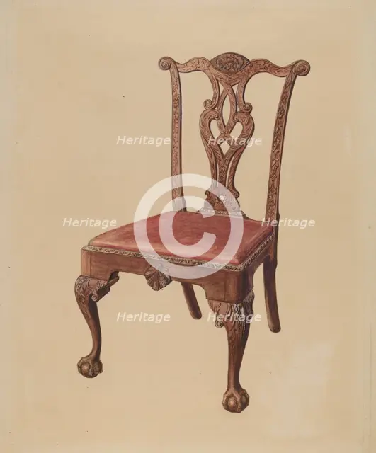 Chair, 1935/1942. Creator: Bernard Gussow.