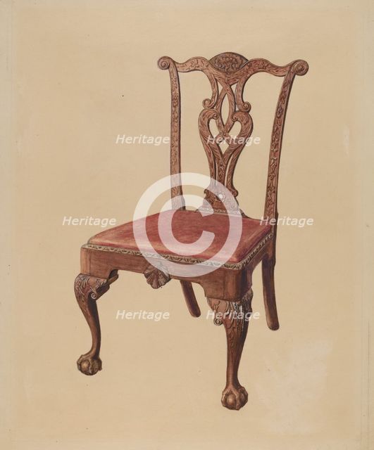 Chair, 1935/1942. Creator: Bernard Gussow.
