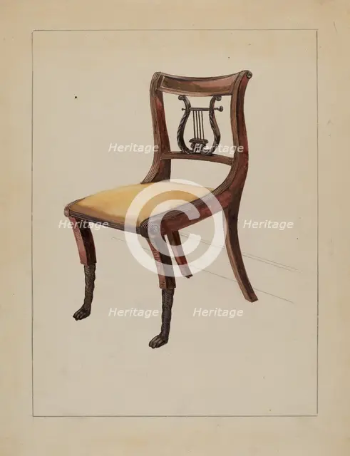 Chair, 1935/1942. Creator: Bessie Forman.