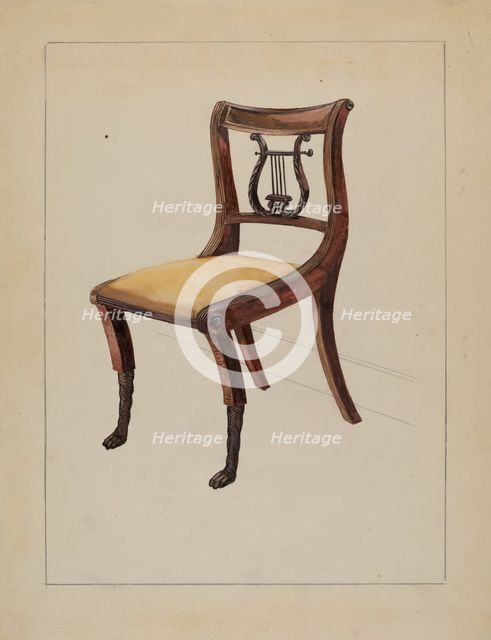 Chair, 1935/1942. Creator: Bessie Forman.