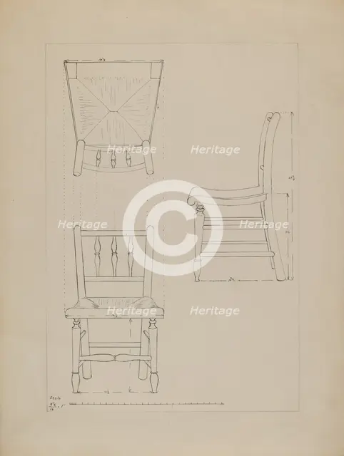 Chair, 1935/1942. Creator: Edith Magnette.