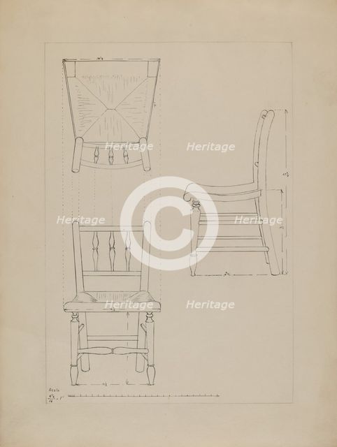 Chair, 1935/1942. Creator: Edith Magnette.