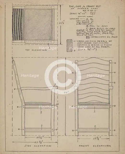 Chair, 1935/1942. Creator: Francis Law Durand.