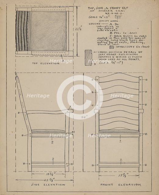 Chair, 1935/1942. Creator: Francis Law Durand.
