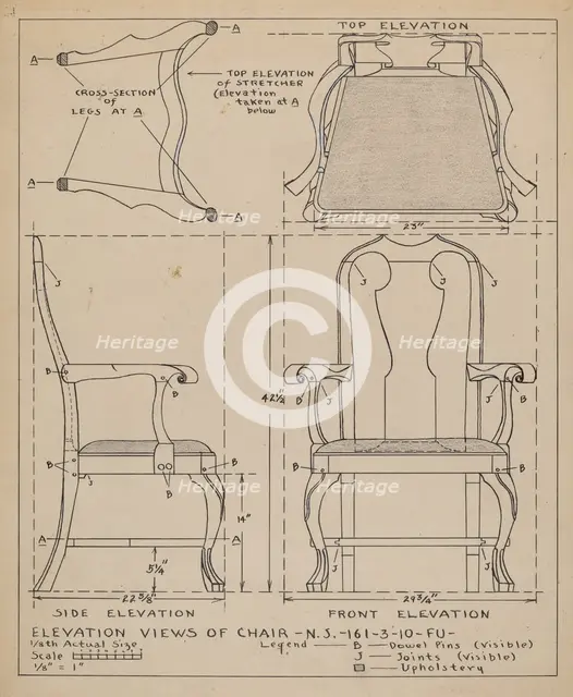 Chair, 1935/1942. Creator: Francis Law Durand.