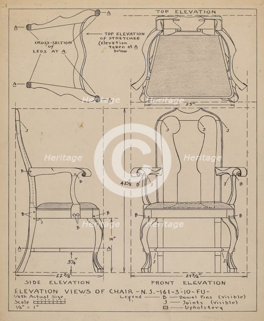 Chair, 1935/1942. Creator: Francis Law Durand.