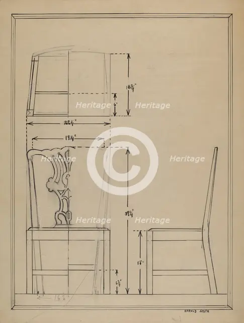 Chair, 1935/1942. Creator: Harold Smith.
