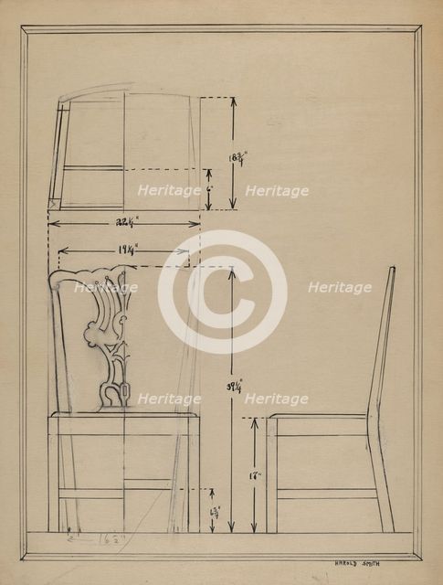Chair, 1935/1942. Creator: Harold Smith.