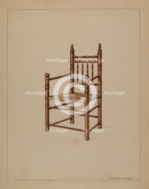 Chair, 1935/1942. Creator: Isadore Goldberg.