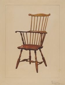 Chair, 1935/1942. Creator: Rolland Livingstone