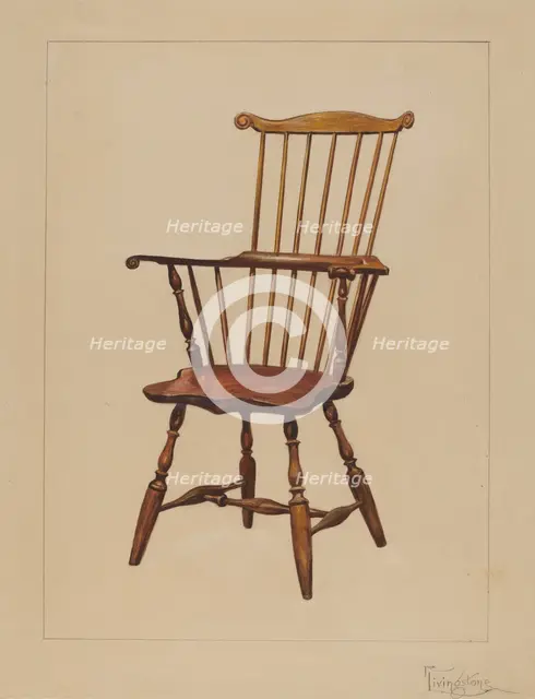 Chair, 1935/1942. Creator: Rolland Livingstone.