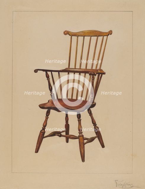 Chair, 1935/1942. Creator: Rolland Livingstone.