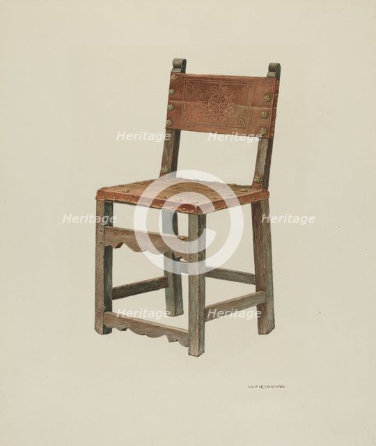 Chair, 1935/1942. Creator: William Kieckhofel.