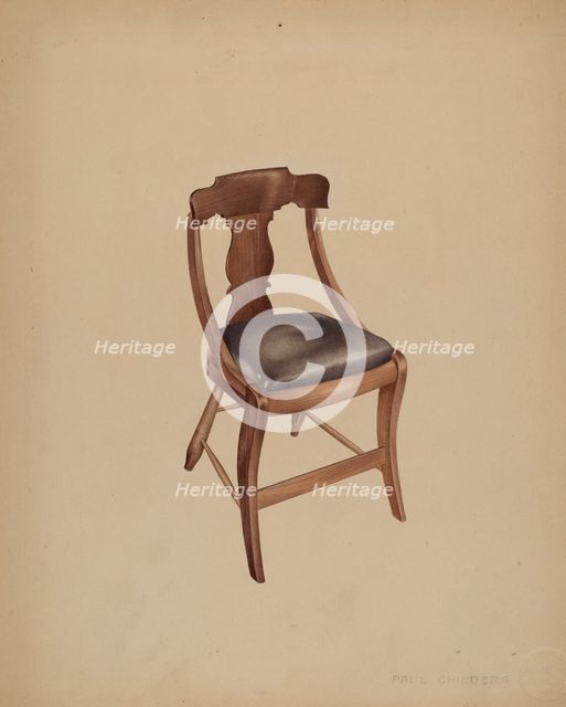 Chair, 1935/1942. Creator: William Paul Childers.