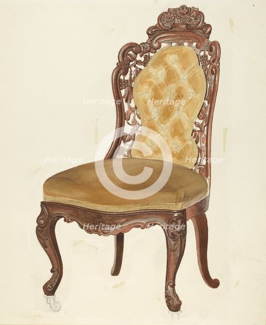Chair, 1935/1942. Creator: Unknown.