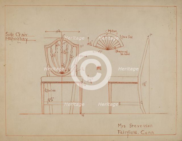 Chair, 1935/1942. Creator: Unknown.