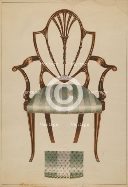 Chair, 1935/1942. Creator: Unknown.