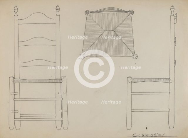 Chair, 1935/1942. Creator: Unknown.