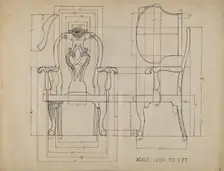 Chair, 1935/1942. Creator: Unknown